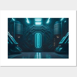 Spaceship futuristic interior Posters and Art